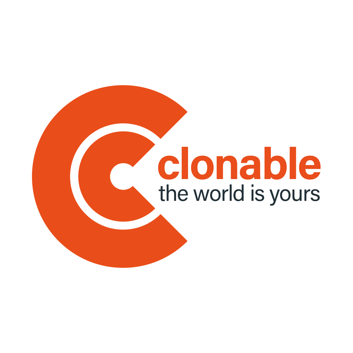 Clonable logotipas su šūkiu šviesiame fone